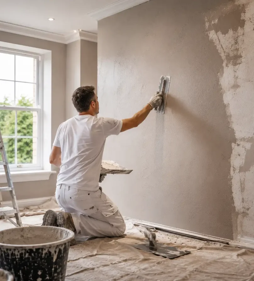 plastering